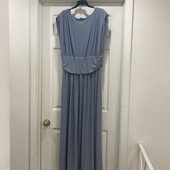 PRETTYLITTLETHING deep V sleeveless dress thigh slit size 18 - Picture 7 of 7